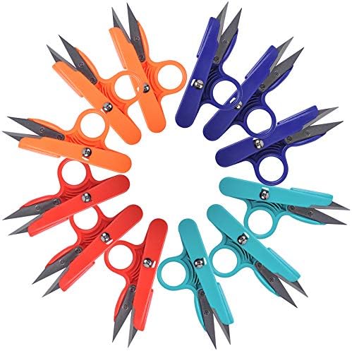 UCEC 12 Pack 4.7 Inch Thread Snips Crochet Sewing Scissors Yarn