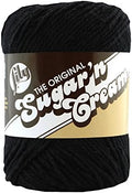 Lily Sugar 'N Cream Yarn, 2.5 Ounce, Black by Spinrite
