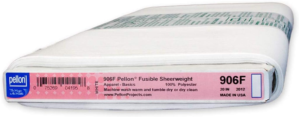 Pellon 906F Sheer Fusible Interfacing White, Fabric by the Yard