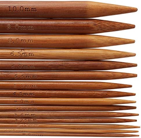 Relaxdays 150 Knitting Needles Double Ended 15 Sizes 2 to 10 mm for