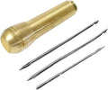 4 Pieces Canvas Leather Sewing Awl Taper Stitcher With Metal Handle