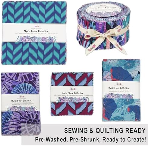 Soimoi 9Pcs Cotton Fabric Bundles 18 x 22 Inch, Quilting Patchwork