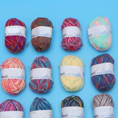 20 Roll Gradient Space Dye Yarn, Polyester Cotton Blend
