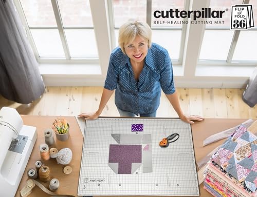 Cutterpillar Flip & Fold | Self-Healing Cutting Mat | 9" x 12" to 24"