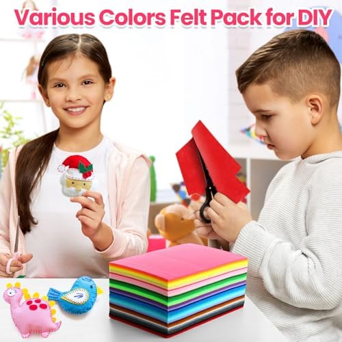 Reginary 120 Pcs 8 x 12 Inch & 8 x 35 Inch Felt Sheets Bulk for Craft