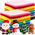 Moukeren 240 Pcs 9.8 x 9.8 Inch Felt Sheets for Craft, Rainbow