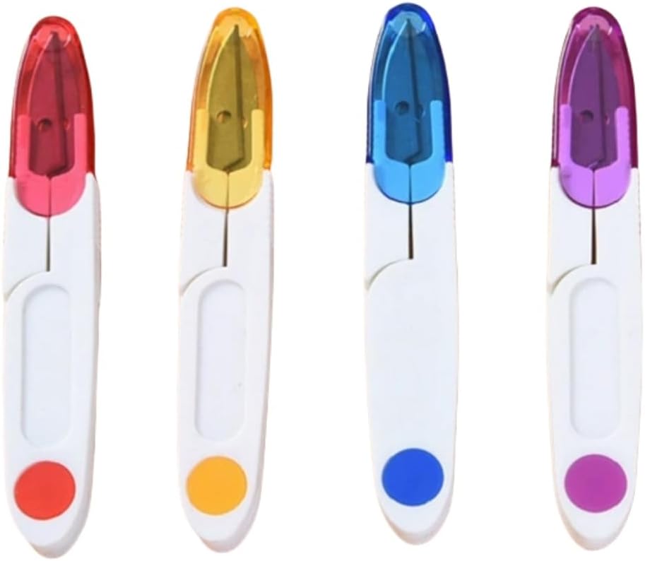 4Pcs thread snips Embroidery Scissors with Cover, thread snips for
