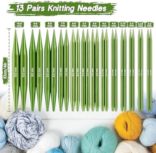 Circular Knitting Needles, 13 Pairs, 4 Inch