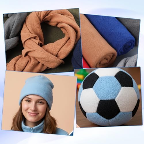 20 Pcs Knitted Polar Fleece Fabric 20 x 20 Inch Solid Color Anti Pill