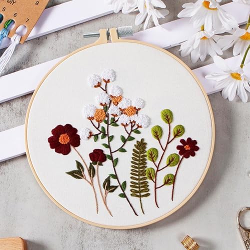 Biaungdo 2 Pcs Bamboo Embroidery Hoops 4 & 6 Inch, Wooden Cross Stitch