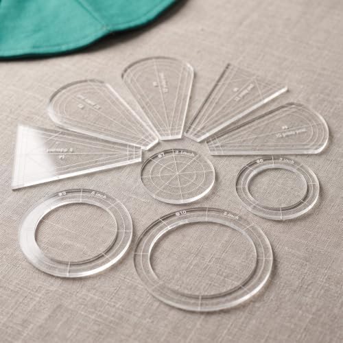 TEHAUX 10pcs Quilting Rulers and Templates, Acrylic Quilt Templates