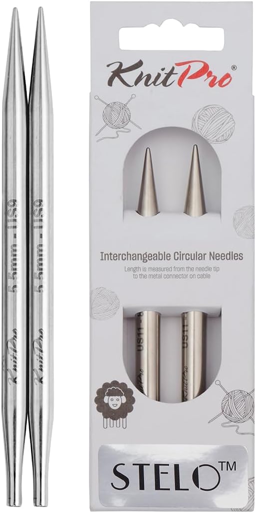 KnitPro Stelo Lace Interchangeable Tips 5" (13cm) | US Size 9 (5.5mm)
