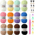 12 Pack Fluffy Chunky Chenille Yarn for Crocheting, Baby Yarn for