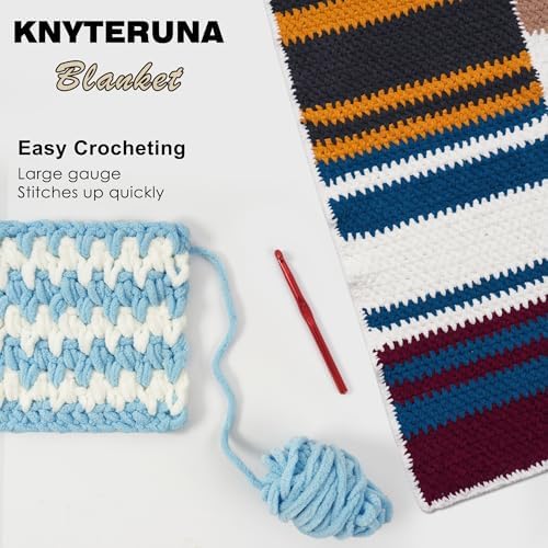 #6 Super Bulky Blanket Yarn for Crocheting - 4 Skeins