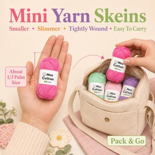 Coopay 1OO% Cotton Yarn for Crocheting & Knitting, Fine Cotton Crochet