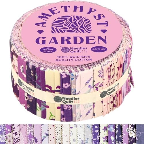 Jelly Roll Fabrics for Quilting, 40 Strips 2.5" x 44"