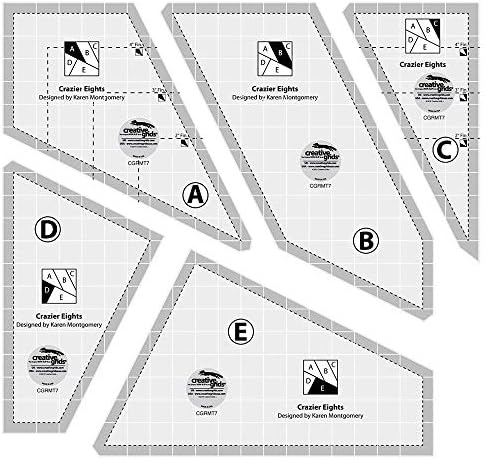 Creative Grids Crazier Eights Template and Quilt Ruler – CGRMT7 – Made