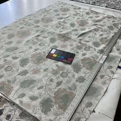 Myla in Sea Spray | Upholstery Fabric | Floral Jacquard in Mint
