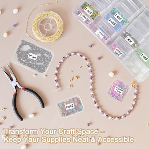 59 Pcs Bead Organizers and Storage, Stackable Clear Craft Box