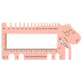 Knitting Needle Gauge and Crochet Hook Sizer Ruler