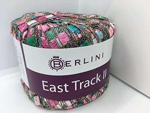 Berlini East Track II Metallic Accent Ladder Ribbon Yarn 50 Gram