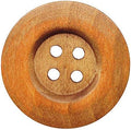 Chenkou Craft 20pcs Big Size 50mm 2" Light Brown Round Wood Buttons 4