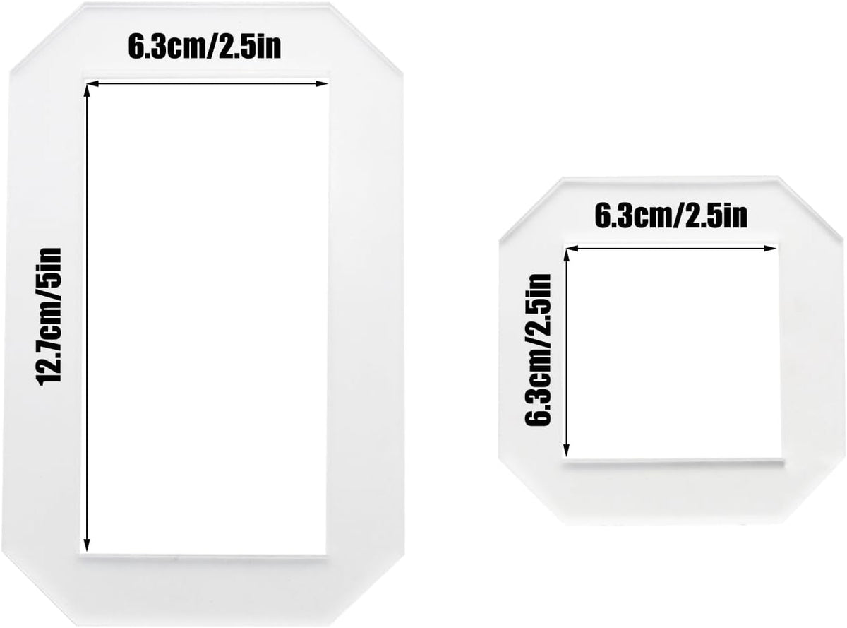2 Sets Clear Quilting Templates, Sewing Supplies Templates Rulers, 5"