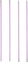 uxcell 4Pcs Aluminum Knitting Needles 4mm (US Size 6) Single Pointed