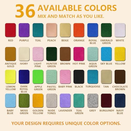 White Felt Fabric 36" X 36"(1 Square Yard) 1.6mm Thick Soft Felt Sheet