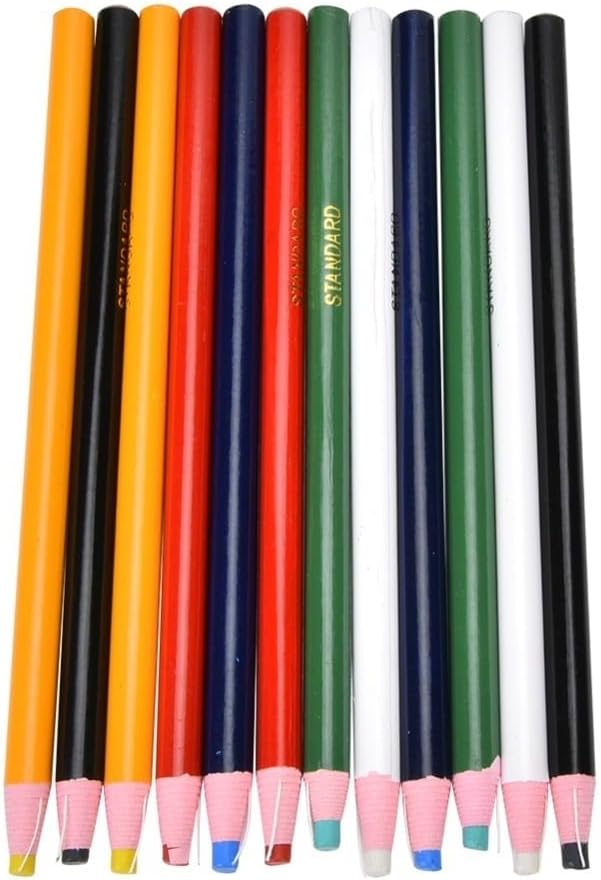 Anu Limen 12-Piece Sewing Crayons Set,6-Color Tailor Chalk Marking
