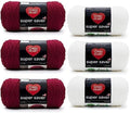 Red Heart Super Saver Burgundy Yarn - 3 Pack of 198g/7oz - Acrylic - 4