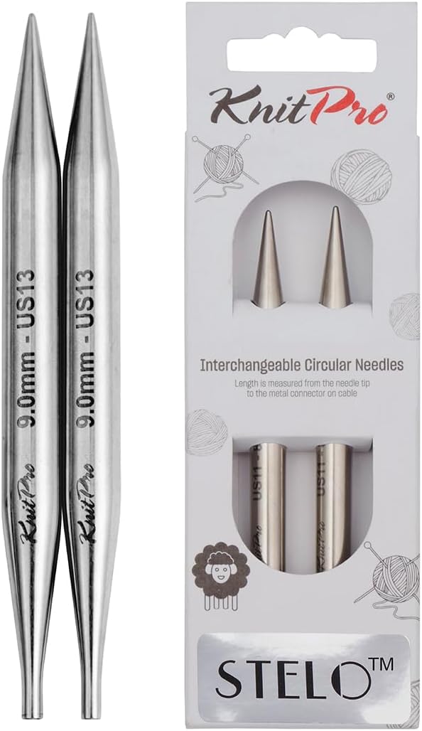 KnitPro Stelo Lace Interchangeable Tips 4" (10cm) | US Size 13 (9mm)
