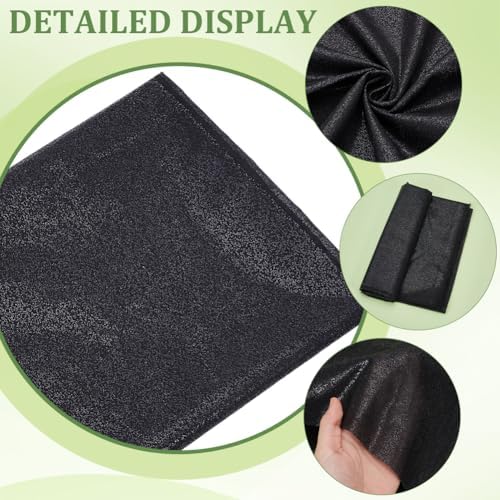 BENECREAT 45.27x43.3Inch Black Cotton Interfacing Fabric, Woven