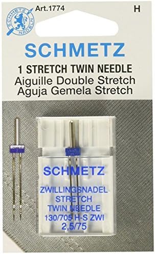Schmetz 1774 Twin Stretch Machine Needle Size 2.5/75 1ct (2 Pack)