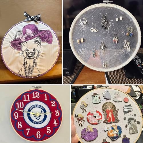 kukmakri Decorative Embroidery Hoop 18 PCS 10 inch - Bamboo Cross