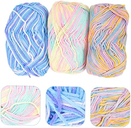 Lurrose 6pcs Cotton Crochet Yarn for Knitting and Crafts