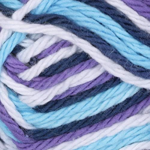 Bernat Handicrafter Cotton Ombre Yarn, 1.5 oz, Gauge 4 Medium, 100%
