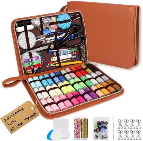 Hoarecal Sewing Kit for Adults, 241 Pcs Upgraded Needle and Thread Kit