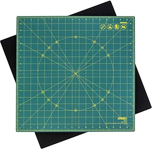 OLFA 17x17" 360-Degree Rotating Cutting Mat (RM-17S) - Self-Healing