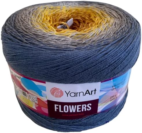 Yarn Art Flowers Yarn 55% Cotton 45% Acrylic 250gr 1094yds Multicolor