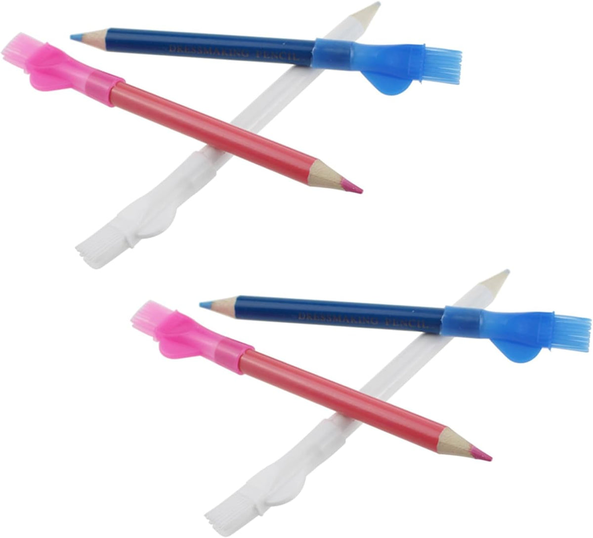 6 Pieces Sewing Fabric Pencils with Brush Tailor Pencils Sewing