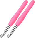 2Pcs 10mm Large Crochet Hooks, Ergonomic Crochet Hook for Arthritis