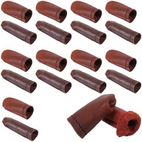 Elegaperma 20pcs Leather Thimbles for Hand Sewing Leather Finger