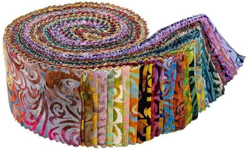 Expressions Batiks Twirl & Swirl Elementals 40 2.5-inch Strips Jelly