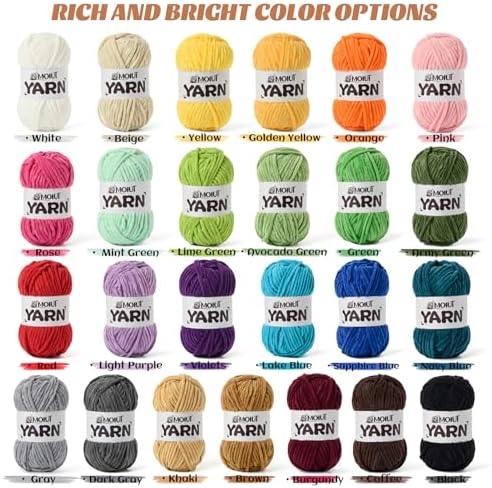 Fluffy Chenille Yarn for Crocheting, Army Green