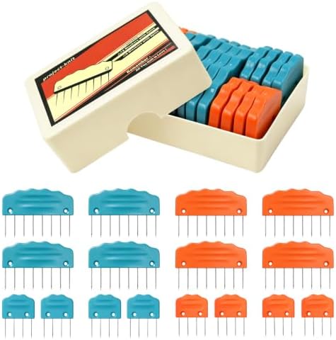 20PCS Knit Blocking Pins Kit, Orange and Blue