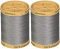 Gutermann 2-Pack Natural Cotton Thread Solids 876 Yards Each - Grey