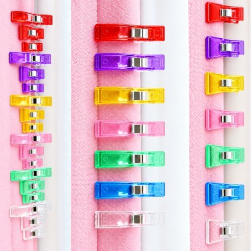 Sewing Clips Fabric Clips, Medium Size 50 PCS Quilt Clips in Clear Box