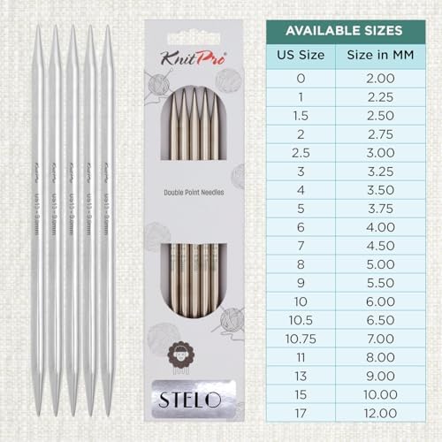 KnitPro Stelo Double-Pointed Needles 8" (20cm) | US Size 13 (9mm)