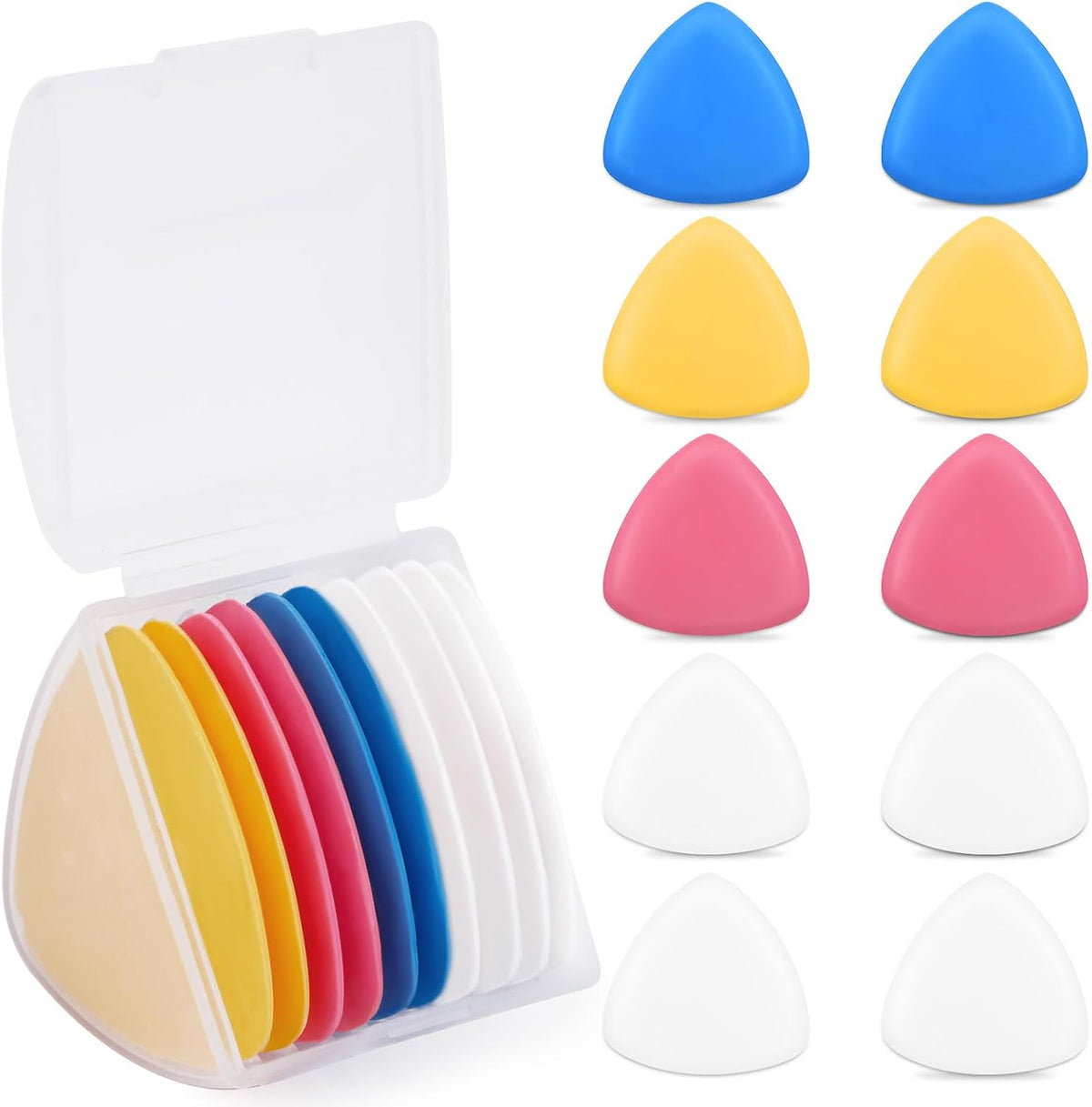 IMZAY 10 Pcs Triangle Tailors Chalk Set, Fabric Marking Chalk for